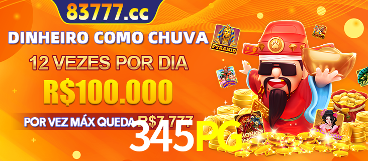 Banner do programa de recompensas Recomende para amigos do 345PG, detalhando os bônus por convidar amigos, com prêmios que chegam a R$288.888.