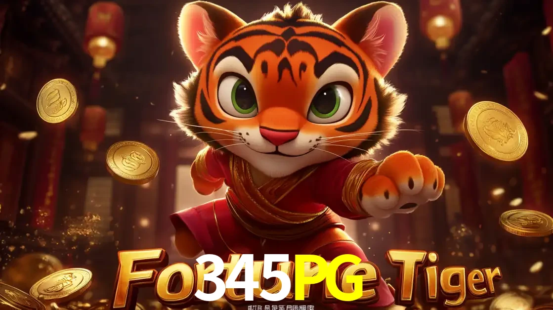 O carismático mascote do jogo de slot Fortune Tiger, um tigre fofo em pose de artes marciais, pronto para trazer sorte e multiplicadores de ganhos no cassino online 345PG.